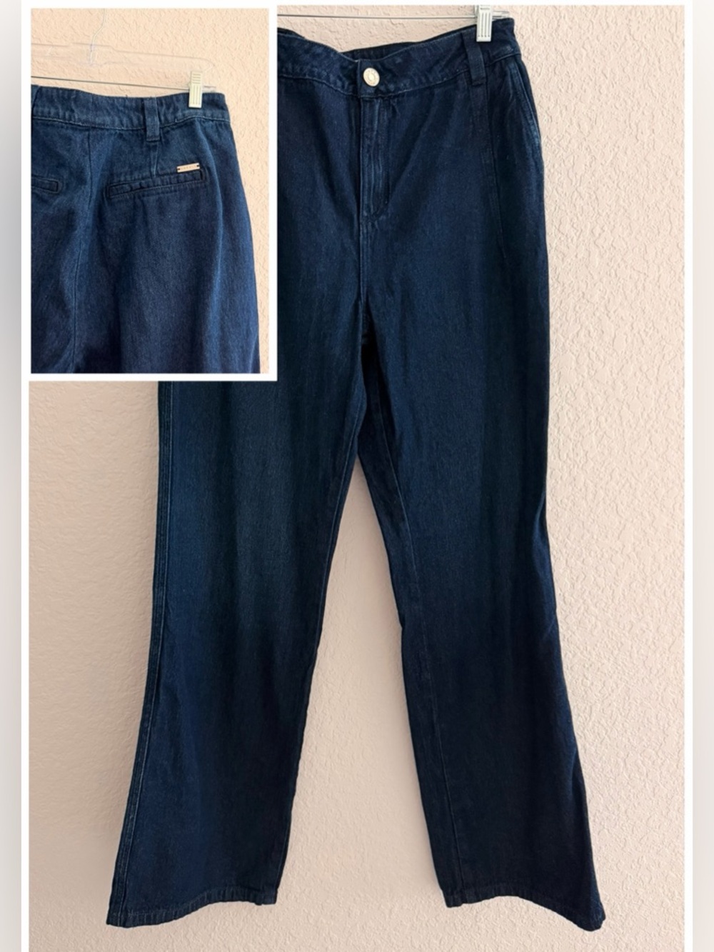 Esprit 100% Cotton Indigo Blue Relaxed Straight Leg Jeans | Classic Denim Fit